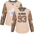 Wholesale Cheap Adidas Maple Leafs #93 Doug Gilmour Camo Authentic 2017 Veterans Day Women's Stitched NHL Jersey