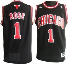 Wholesale Cheap Chicago Bulls #1 Derrick Rose Revolution 30 Swingman Black Jersey