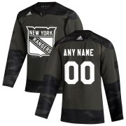 Wholesale Cheap New York Rangers Adidas 2019 Veterans Day Authentic Custom Practice NHL Jersey Camo