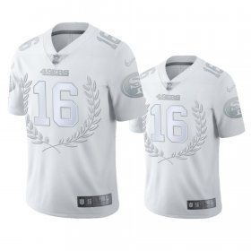 Wholesale Cheap San Francisco 49ers #16 Joe Montana Men\'s Nike Platinum NFL MVP Limited Edition Jersey