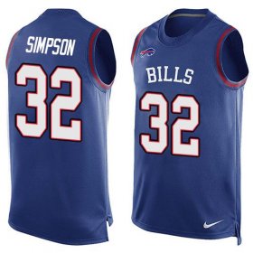Wholesale Cheap Nike Bills #32 O. J. Simpson Royal Blue Team Color Men\'s Stitched NFL Limited Tank Top Jersey