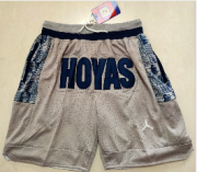 Wholesale Cheap Men's Georgetown Hoyas Gray College Just Don Shorts Swingman Shorts