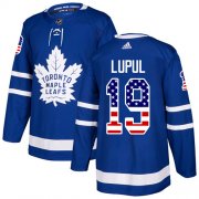 Wholesale Cheap Adidas Maple Leafs #19 Joffrey Lupul Blue Home Authentic USA Flag Stitched NHL Jersey