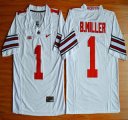 Wholesale Cheap Ohio State Buckeyes #1 Baxton Miller White 2015 College Football Nike Limited Jersey
