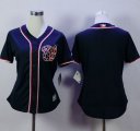Wholesale Cheap Nationals Blank Navy Blue Alternate 2 Women's Stitched MLB Jersey