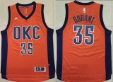 Wholesale Cheap Men's Oklahoma City Thunder #35 Kevin Durant Revolution 30 Swingman 2015-16 New Orange Jersey