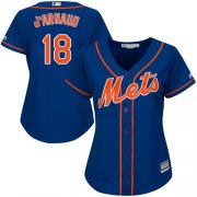 Wholesale Cheap Mets #18 Travis d'Arnaud Blue Alternate Women's Stitched MLB Jersey