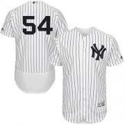 Wholesale Cheap Yankees #54 Aroldis Chapman White Strip Flexbase Authentic Collection Stitched MLB Jersey