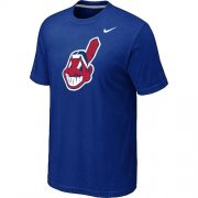 Wholesale Cheap MLB Cleveland Indians Heathered Nike Blended T-Shirt Blue