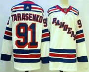 Cheap Men's New York Rangers #91 Vladimir Tarasenko White Stitched NHL Jersey