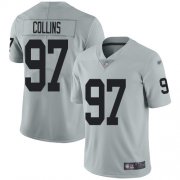 Wholesale Cheap Nike Raiders #97 Maliek Collins Silver Men's Stitched NFL Limited Inverted Legend Jersey