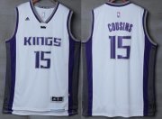 Wholesale Cheap Men's Sacramento Kings #15 DeMarcus Cousins NEW White Stitched NBA 2016-17 adidas Revolution 30 Swingman Jersey