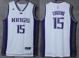 Wholesale Cheap Men\'s Sacramento Kings #15 DeMarcus Cousins NEW White Stitched NBA 2016-17 adidas Revolution 30 Swingman Jersey