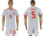 Wholesale Cheap Spain #5 Sergio Away Soccer Country Jersey