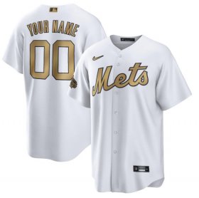 Wholesale Cheap Men\'s New York Mets Active Player Custom White 2022 All-Star Cool Base Stitched Baseball Jersey