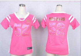 Wholesale Cheap Nike Packers #52 Clay Matthews Pink Women\'s Stitched NFL Elite Draft Him Shimmer Jersey