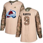 Wholesale Cheap Adidas Avalanche #9 Paul Kariya Camo Authentic 2017 Veterans Day Stitched NHL Jersey