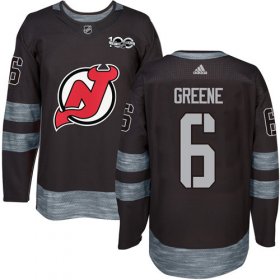 Wholesale Cheap Adidas Devils #6 Andy Greene Black 1917-2017 100th Anniversary Stitched NHL Jersey