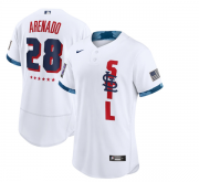 Wholesale Cheap Men's St. Louis Cardinals #28 Nolan Arenado 2021 White All-Star Flex Base Stitched MLB Jersey