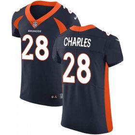 Wholesale Cheap Nike Broncos #28 Jamaal Charles Navy Blue Alternate Men\'s Stitched NFL Vapor Untouchable Elite Jersey
