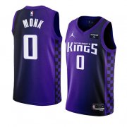 Men's Sacramento Kings #0 Malik Monk Purple 2023-24 Statement Edition Swingman Stitched Jersey
