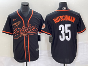 Wholesale Cheap Men's Baltimore Orioles #35 Adley Rutschman Black Cool Base Stitched Baseball Jersey