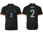 Wholesale Cheap Men 2020-2021 European Cup Germany away aaa version black 2 Adidas Soccer Jersey