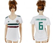 Wholesale Cheap Women's Mexico #6 J.Dos Santos Away Soccer Country Jersey