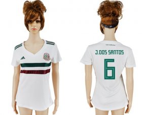 Wholesale Cheap Women\'s Mexico #6 J.Dos Santos Away Soccer Country Jersey