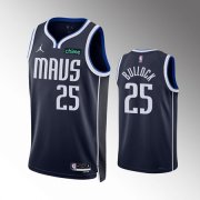 Wholesale Cheap Men's Dallas Mavericks #25 Reggie Bullock Navy Statement Edition Stitched Basketball Jersey