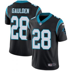 Wholesale Cheap Nike Panthers #28 Rashaan Gaulden Black Team Color Men\'s Stitched NFL Vapor Untouchable Limited Jersey