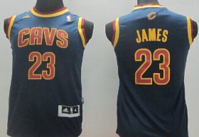 Cheap Cleveland Cavaliers #23 LeBron James Navy Blue Kids Jersey