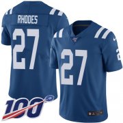 Wholesale Cheap Nike Colts #27 Xavier Rhodes Royal Blue Team Color Men's Stitched NFL 100th Season Vapor Untouchable Limited Jersey