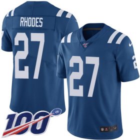 Wholesale Cheap Nike Colts #27 Xavier Rhodes Royal Blue Team Color Men\'s Stitched NFL 100th Season Vapor Untouchable Limited Jersey