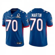 Wholesale Cheap Men's Dallas Cowboys #70 Zack Martin 2022 Royal NFC Pro Bowl Stitched Jersey