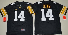 Wholesale Cheap Men\'s Iowa Hawkeyes #14 Desmond King Black Limited Stitched College Football Nike NCAA Jersey