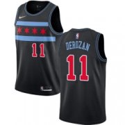 Wholesale Cheap Nike Chicago Bulls 11 Demar Derozan Black NBA Swingman City Edition Jersey