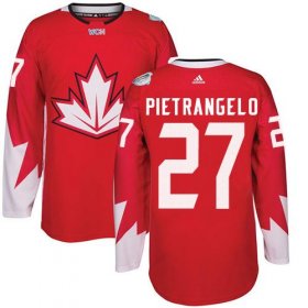 Wholesale Cheap Team Canada #27 Alex Pietrangelo Red 2016 World Cup Stitched Youth NHL Jersey