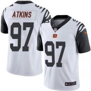Wholesale Cheap Nike Bengals #97 Geno Atkins White Men's Stitched NFL Limited Rush Jersey