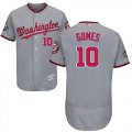 Wholesale Cheap Nationals #10 Yan Gomes Grey Flexbase Authentic Collection 2019 World Series Champions Stitched MLB Jersey
