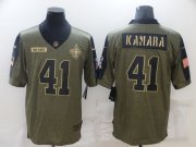 Wholesale Cheap Men's New Orleans Saints #41 Alvin Kamara Nike Olive 2021 Salute To Service Limited Player Jersey