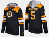 Wholesale Cheap Bruins #5 Dit Clapper Black Name And Number Hoodie