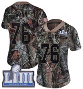 Wholesale Cheap Nike Patriots #76 Isaiah Wynn Camo Super Bowl LIII Bound Women's Stitched NFL Limited Rush Realtree Jersey