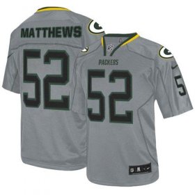 Wholesale Cheap Nike Packers #52 Clay Matthews Lights Out Grey Men\'s Stitched NFL Elite Jersey