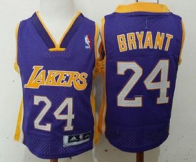 Cheap Los Angeles Lakers #24 Kobe Bryant Purple Toddlers Jersey