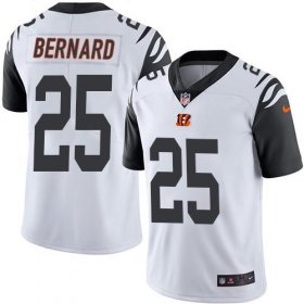 Wholesale Cheap Nike Bengals #25 Giovani Bernard White Men\'s Stitched NFL Limited Rush Jersey