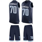 Wholesale Cheap Nike Titans #70 Ty Sambrailo Navy Blue Team Color Men's Stitched NFL Limited Tank Top Suit Jersey