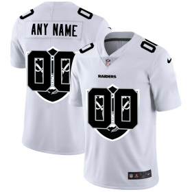 Wholesale Cheap Las Vegas Raiders Custom White Men\'s Nike Team Logo Dual Overlap Limited NFL Jersey