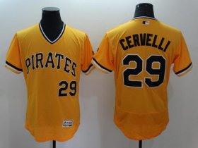 Wholesale Cheap Pirates #29 Francisco Cervelli Gold Flexbase Authentic Collection Cooperstown Stitched MLB Jersey