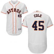 Wholesale Cheap Astros #45 Gerrit Cole White Flexbase Authentic Collection Stitched MLB Jersey